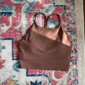 Brown Cropped Workout Tank Top Old Navy